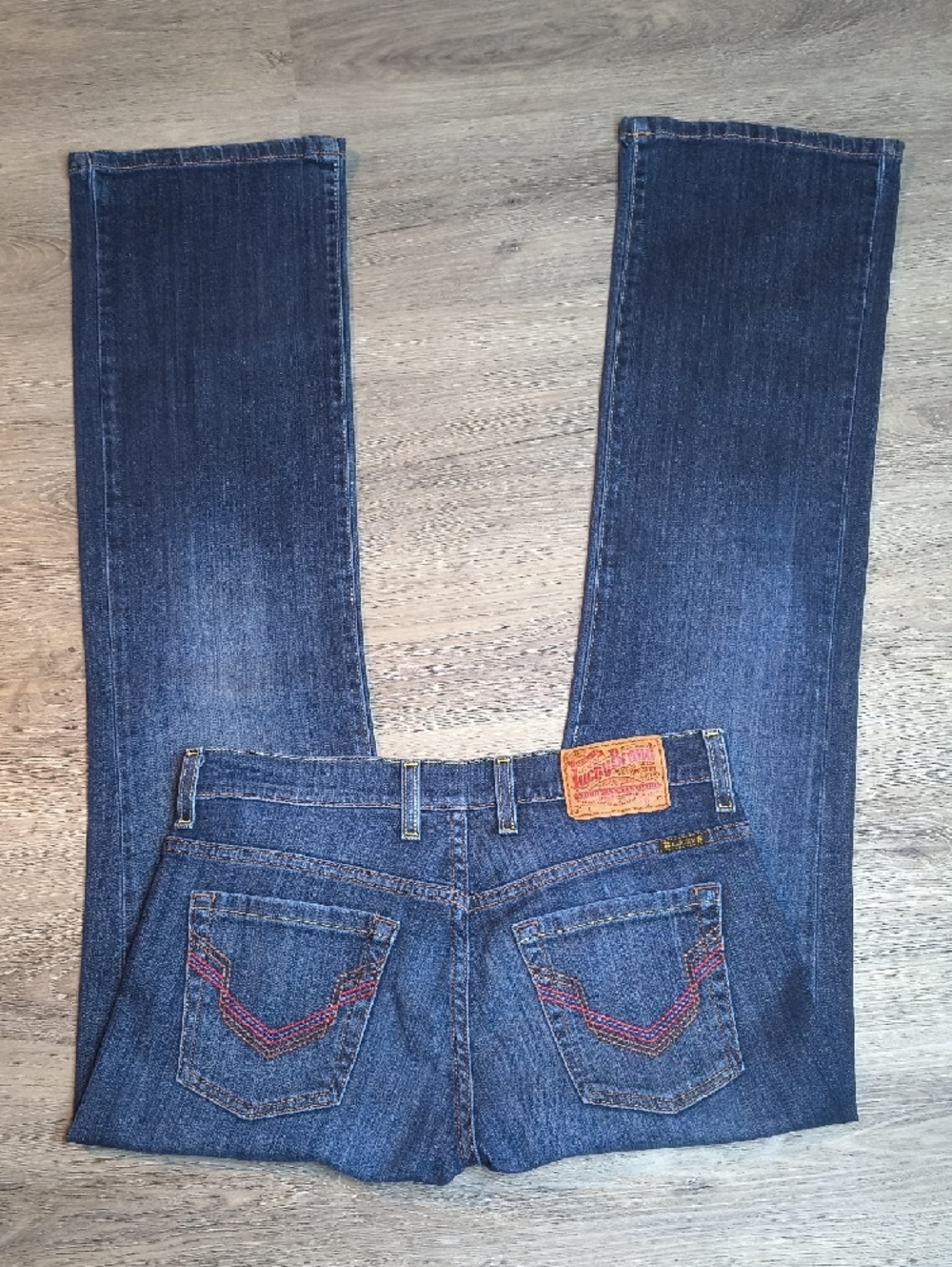 sac349🍀Mid Rise Bootcut w/32.5" Inseam Lucky Women's Jeans Size 6 - Picture 3 of 8